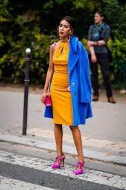 orange and blue fashion