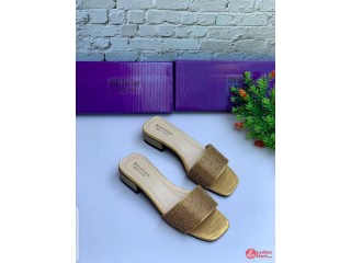 Brownish-Gold Ladies Slippers